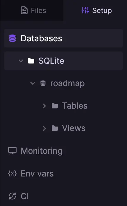 Table view of your SQLite database