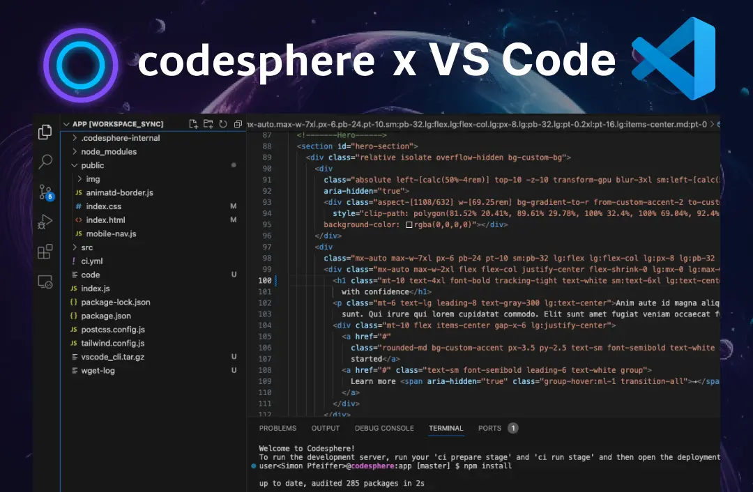 Codesphere VS Code Bidirectional Sync