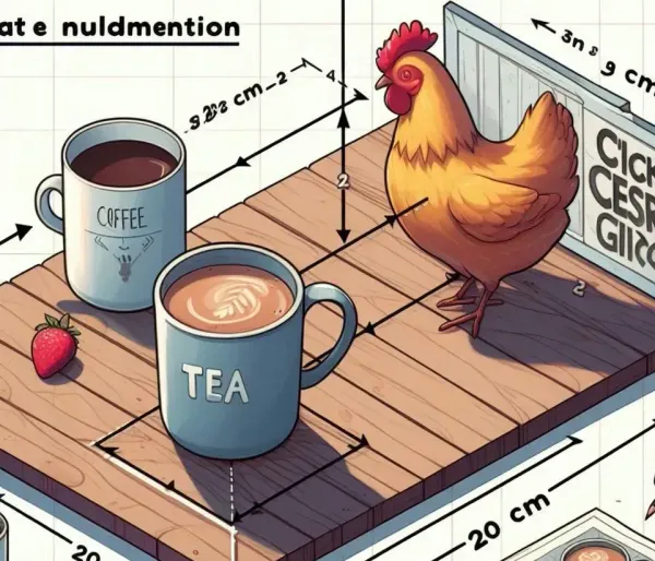 Pictoral representation of how tea and coffee are semantically closer to each other